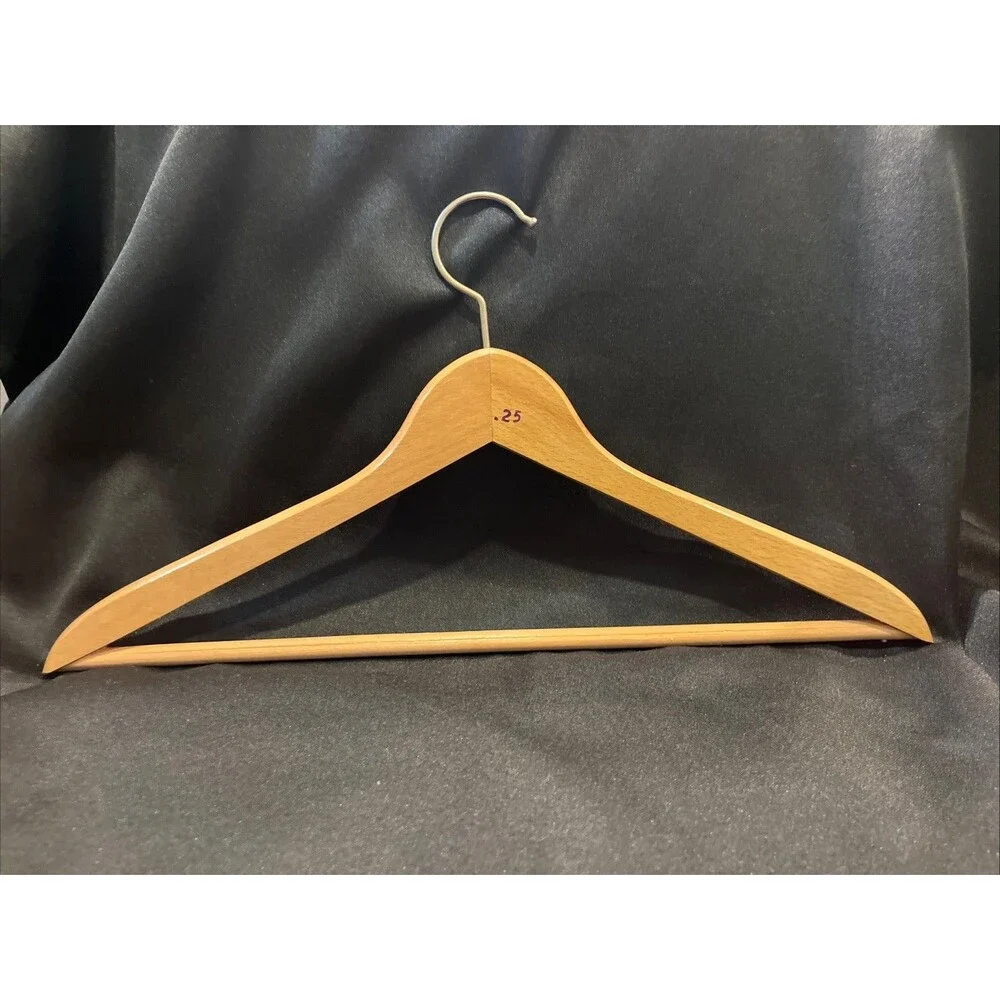 Lot of 3 Vintage Unbranded Wooden Hangers for Suits Jackets Pants Tops Dresses